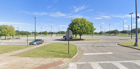 Lot A - recognizable features include intermural sports fields behind the surface lot.